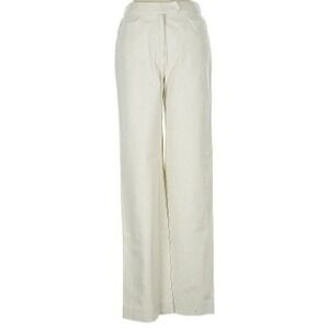 Vintage Classiques Entier Minamalist NOS 95% Cotton Wide Leg Trousers Cream Sz 8
